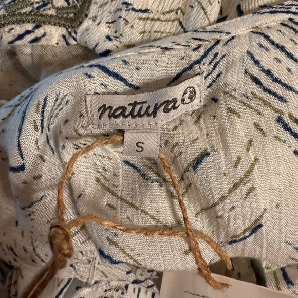 NWT Natura Women’s Size Small Maxi Bohemian Style Dress Green & Blue Sleeveless - Picture 7 of 16